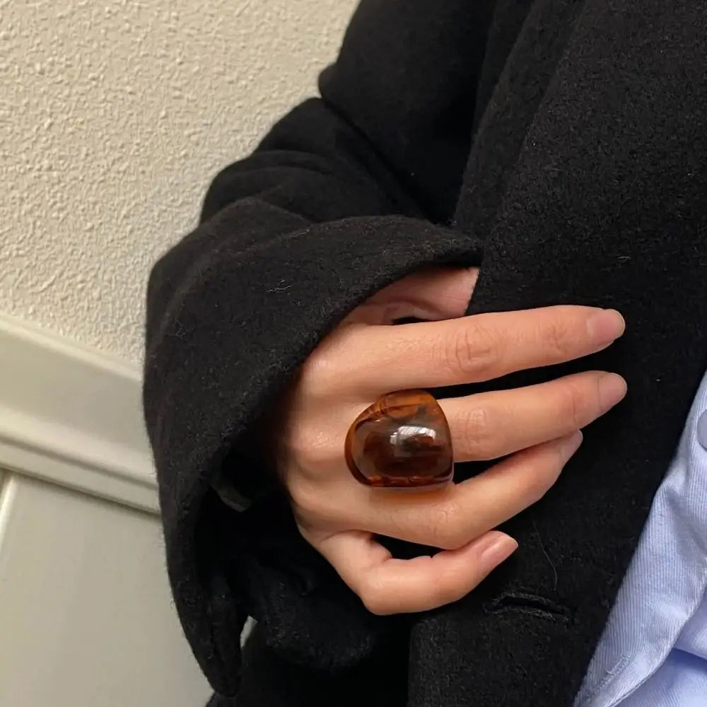 Anillo Brutalista Geométrico
