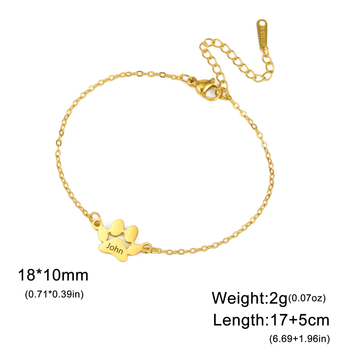 Pulsera Personalizada con Huella y Nombre