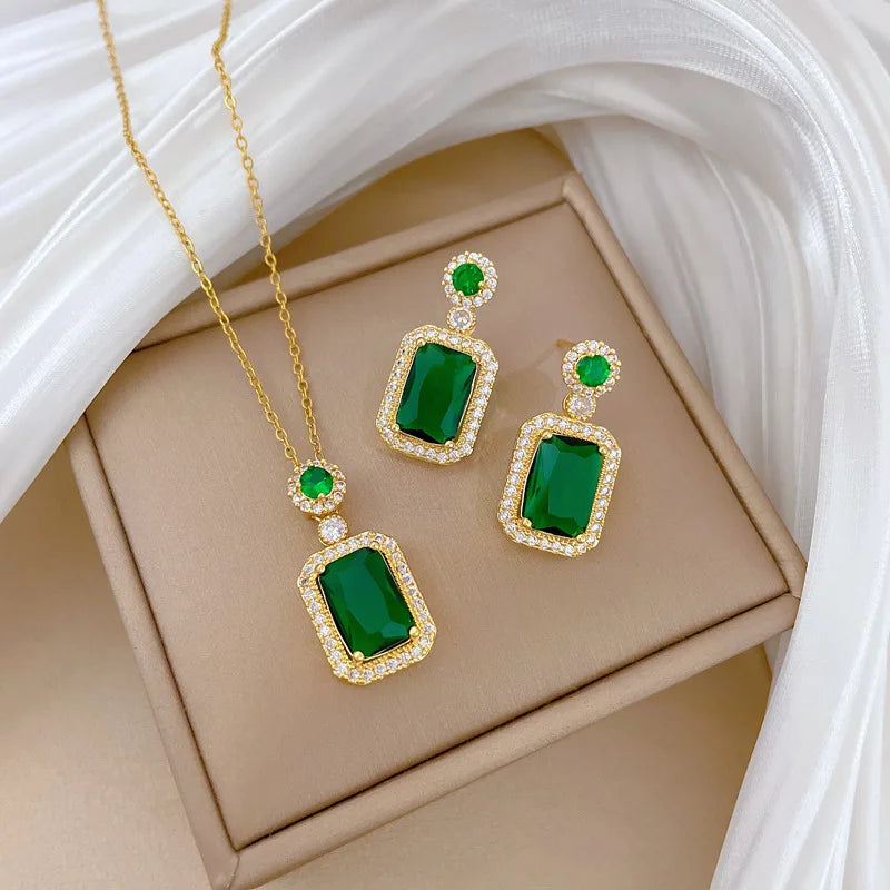 Conjunto de Acero con Cristal Austríaco