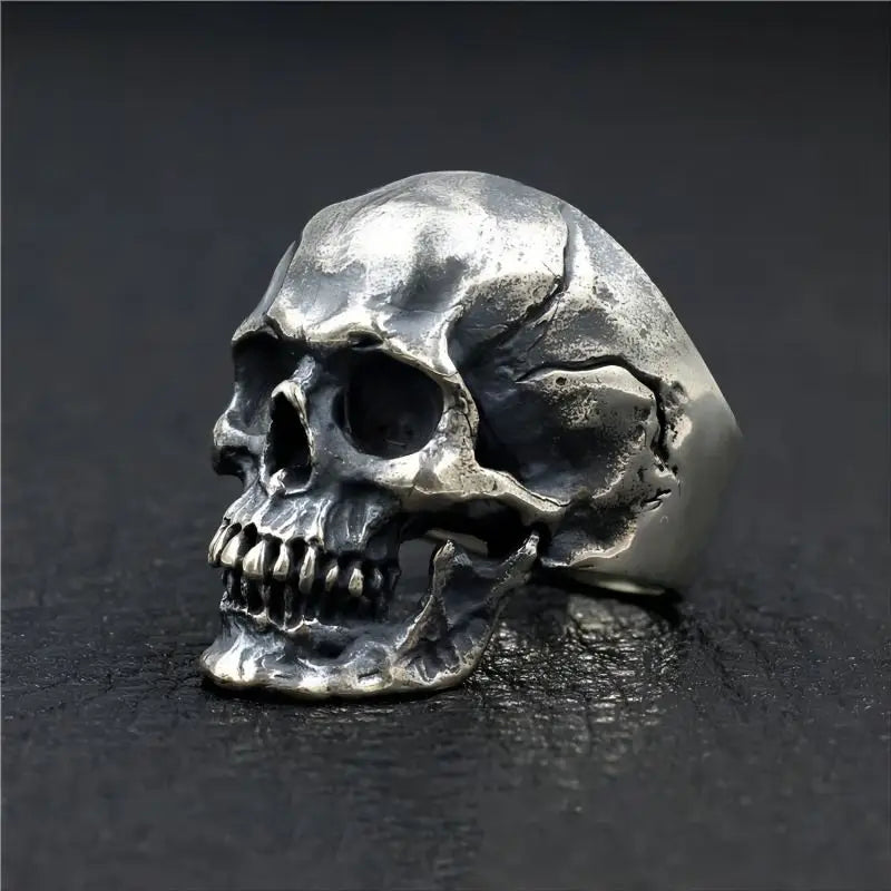 Anillo Punk de Acero con Calavera
