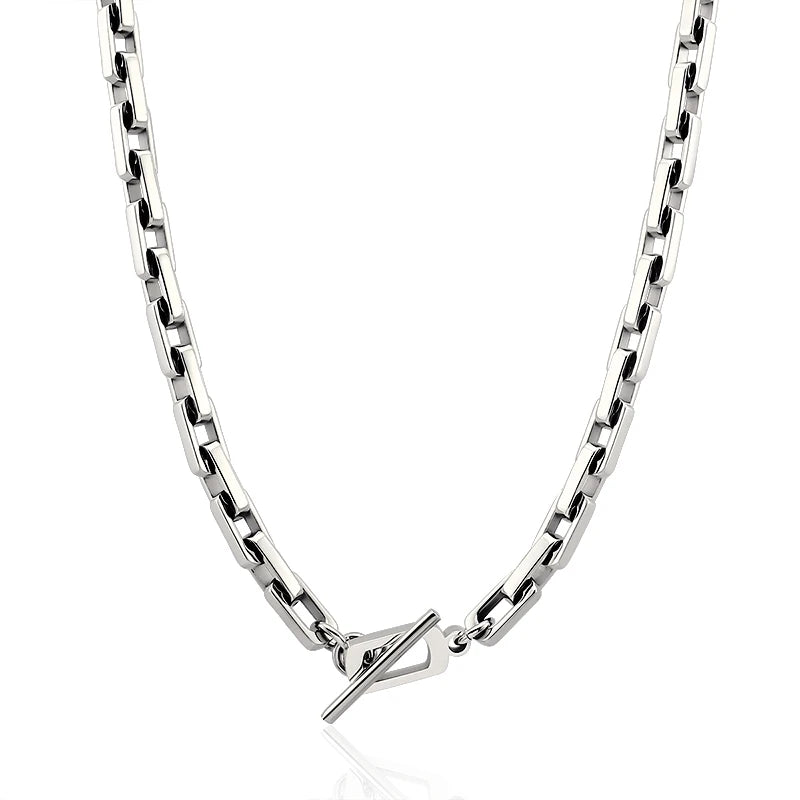 Pulsera Geométrica de Acero con Cierre en T