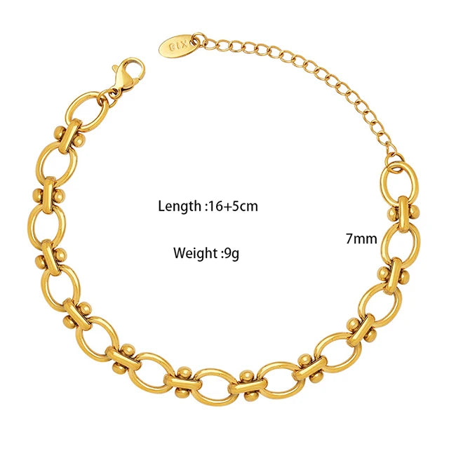 Pulsera Impermeable de Acero con Circonitas