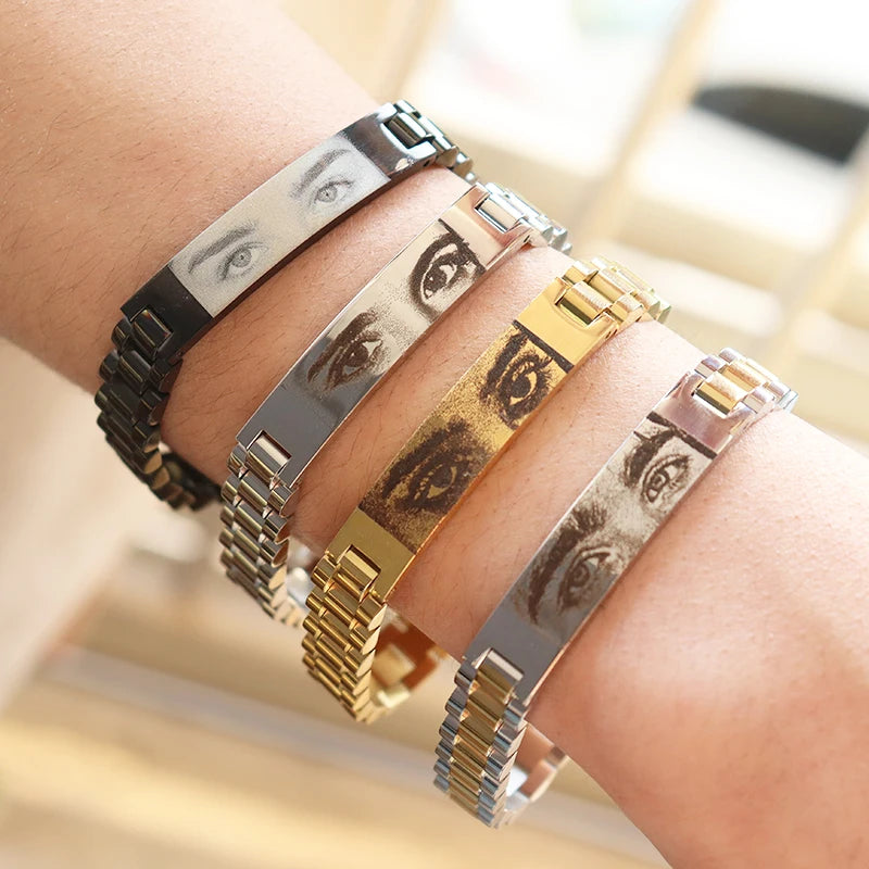 Pulsera Grabada Personalizada con Foto de Ojo