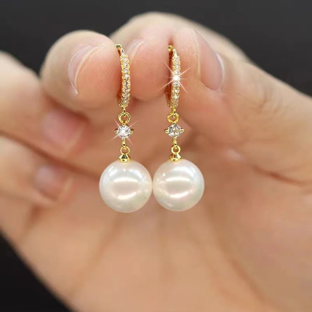 Pendientes de Plata 925 con Perlas de Agua Dulce