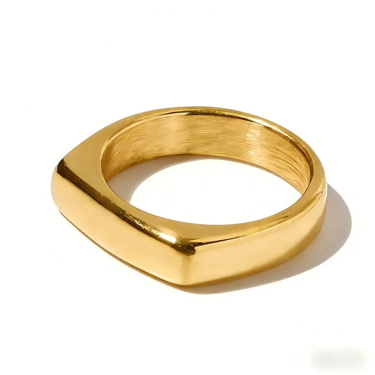 Anillo Cuadrado Minimalista de Acero