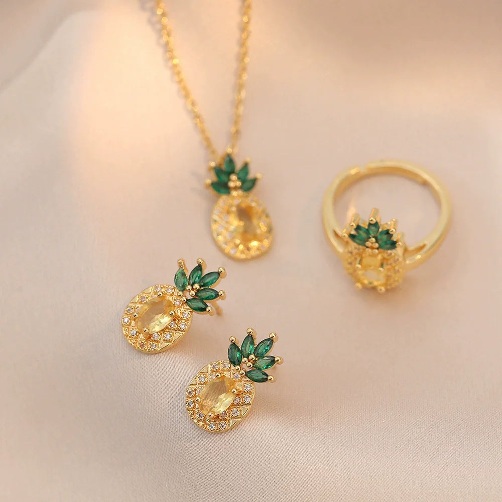 Conjunto de Acero con Cristal Austríaco