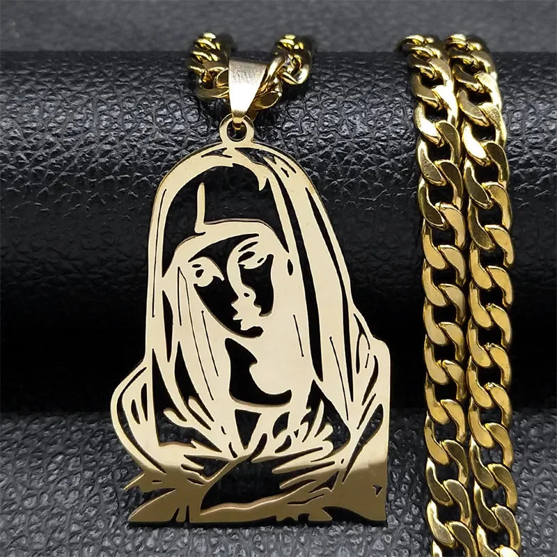 Collar de Acero con Cruz
