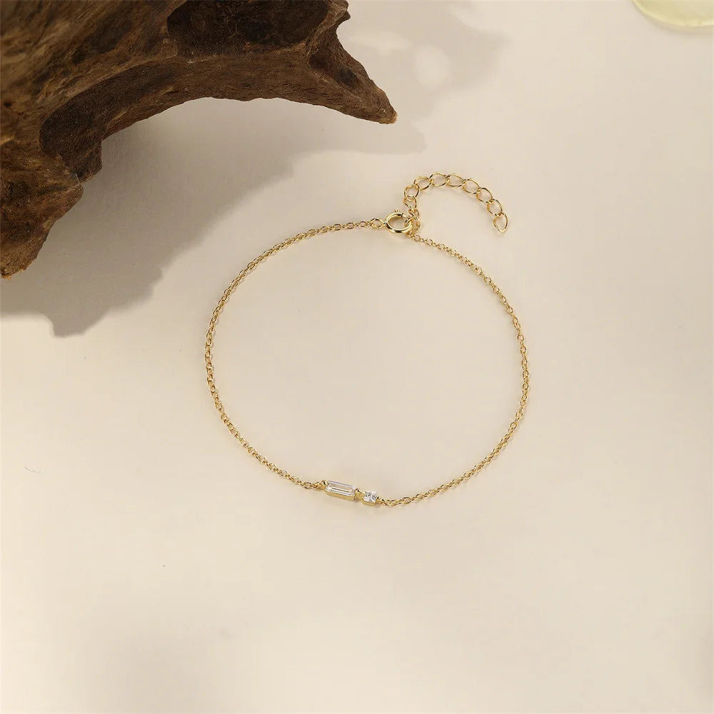 Pulsera Dorada de Plata 925 con Circón
