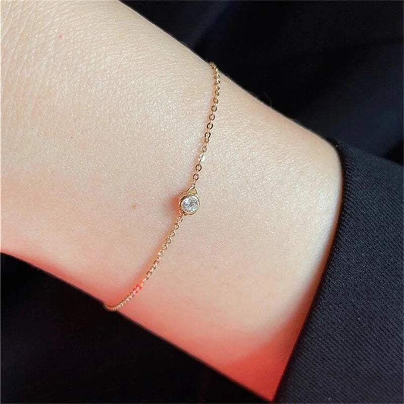 Pulsera Delicada de Plata 925 con Circón AAA