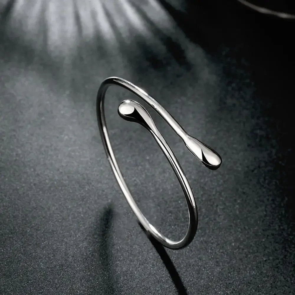 Pulsera de Plata 925 con Gotas de Agua