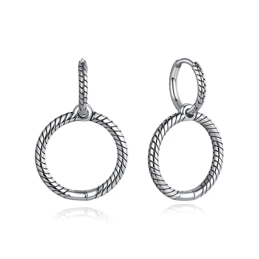 Aros de Corazón de Plata 925 en Oro Rosa