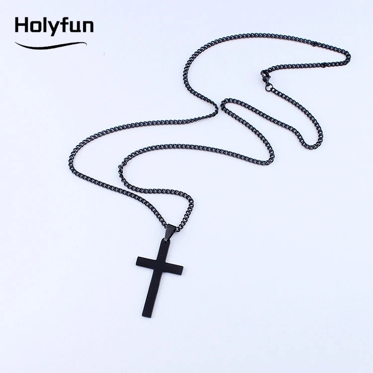 Collar de Acero con Cruz