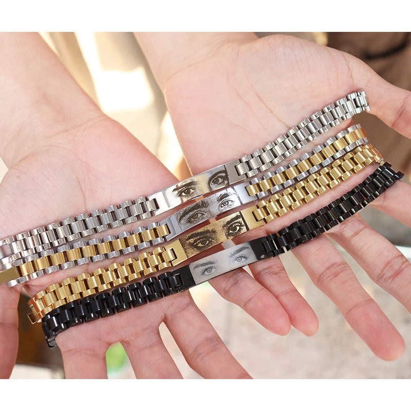 Pulsera Grabada Personalizada con Foto de Ojo
