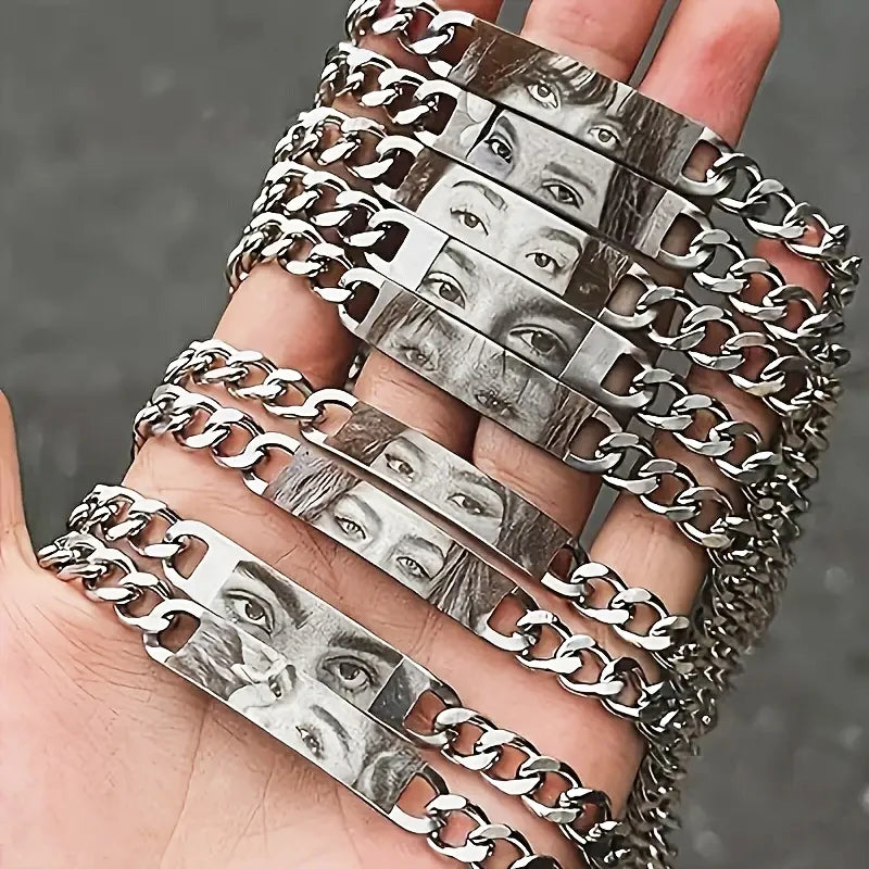 Pulsera Grabada Personalizada con Foto de Ojo