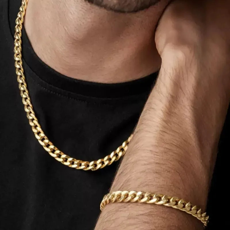 Pulsera Doble de Acero con Diseño Cruzado