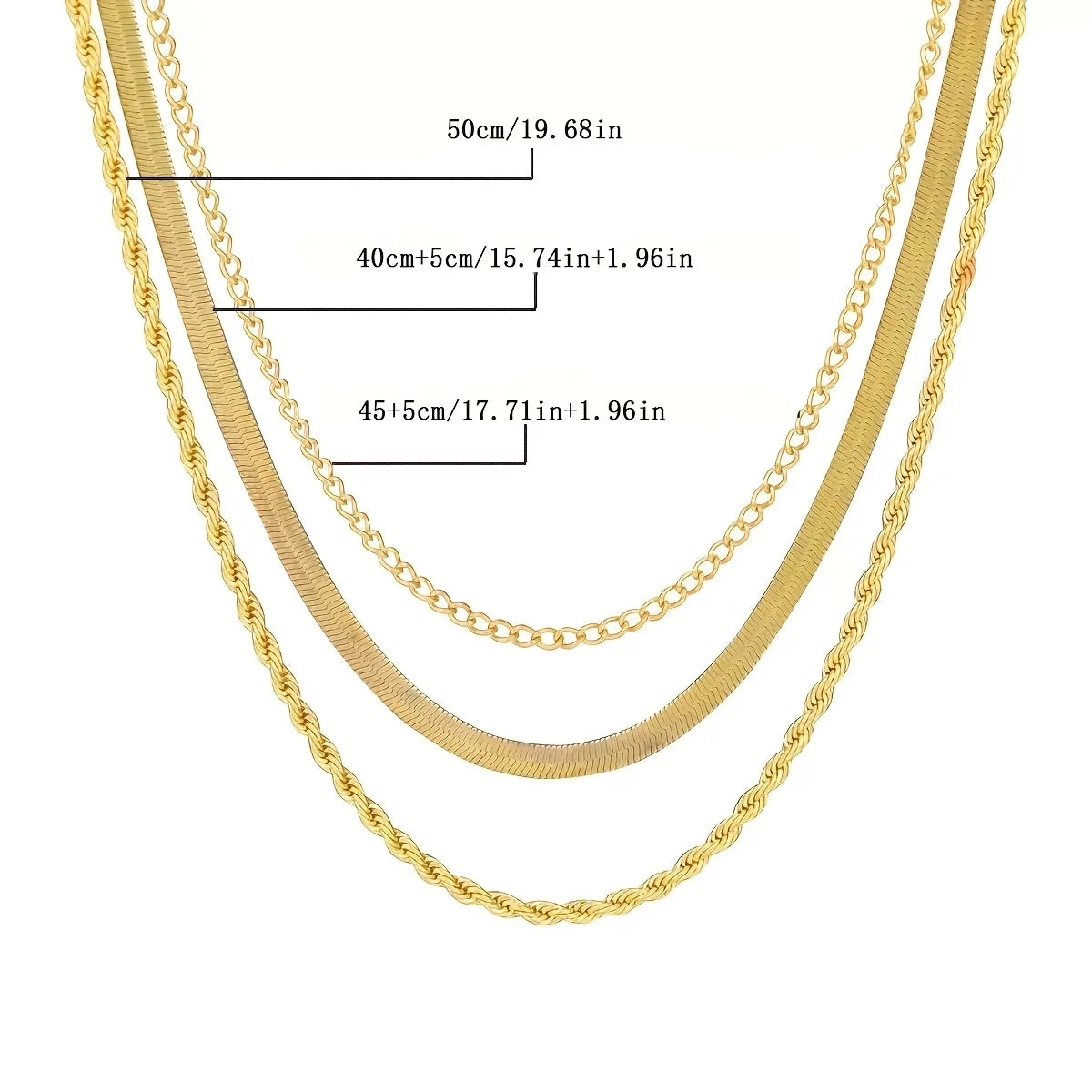 Set Dorado de Acero de Ocho Piezas