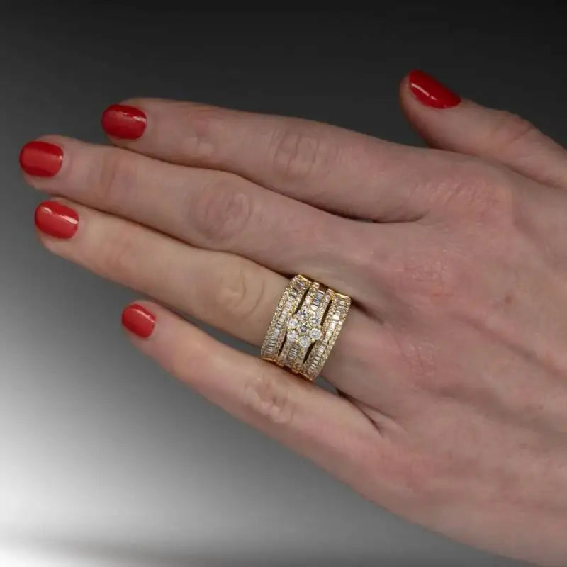 Anillo Brutalista Geométrico