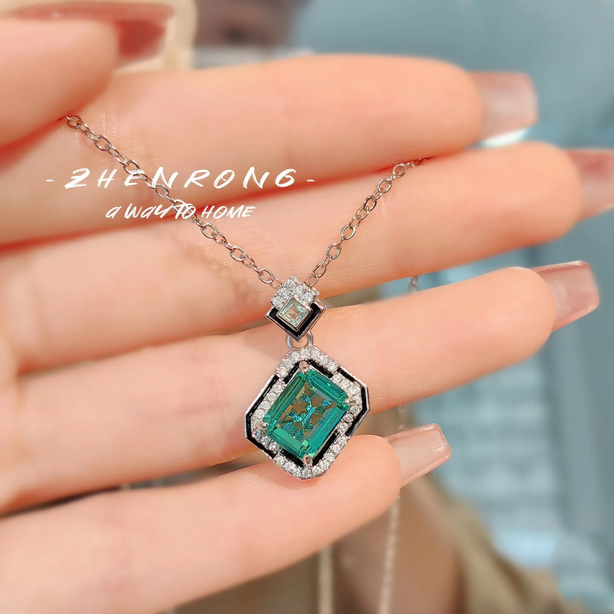 Conjunto Princesa de Plata 925 con Esmalte Negro