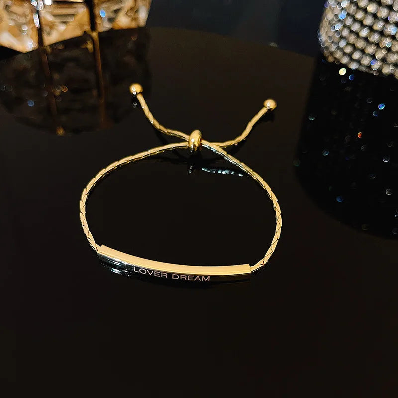 Pulsera Ajustable de Acero con Circonitas
