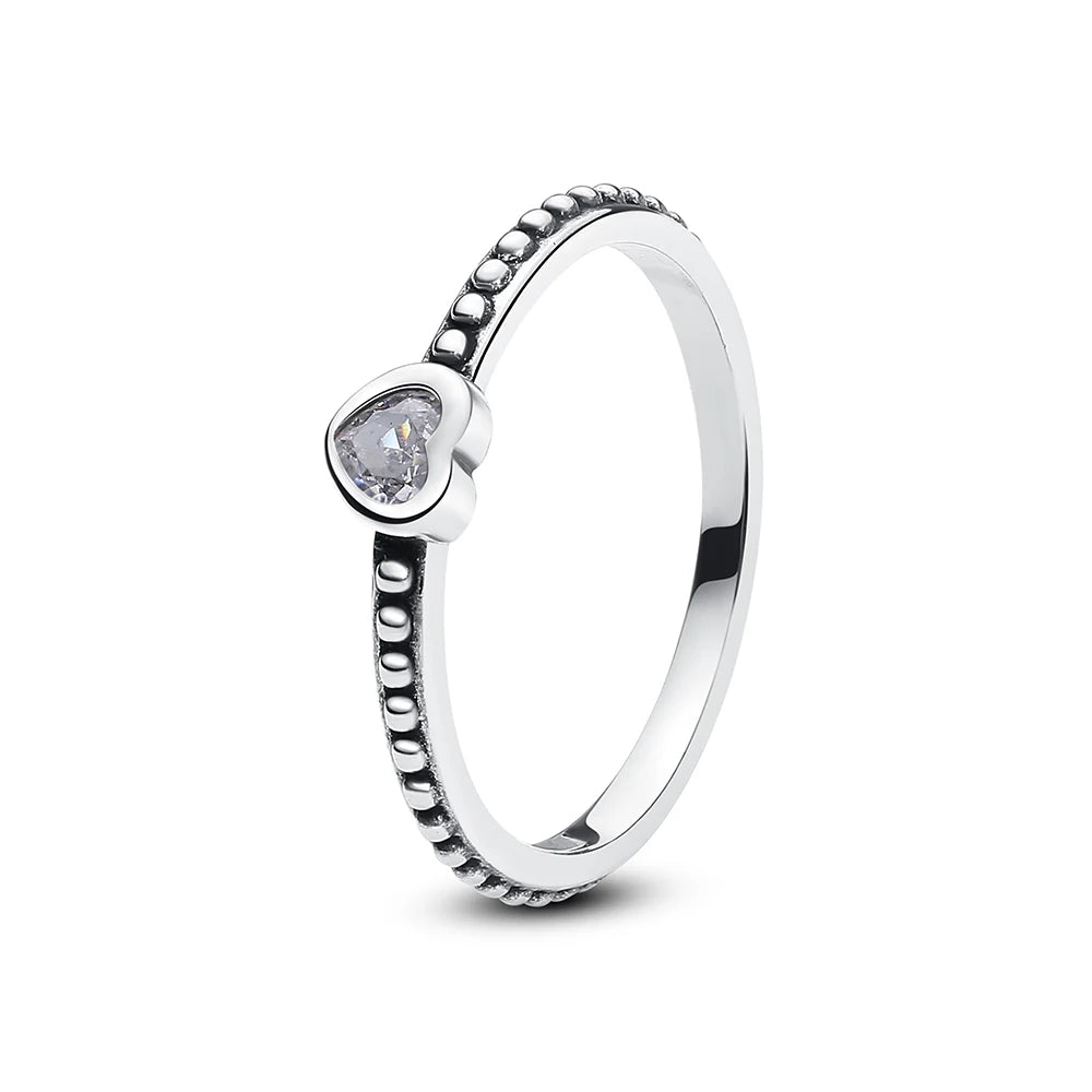 Anillo de Plata 925 con Corazón y Corona