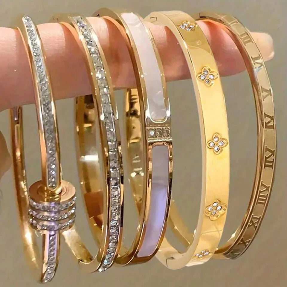 Set de Pulseras Apilables con Circonitas