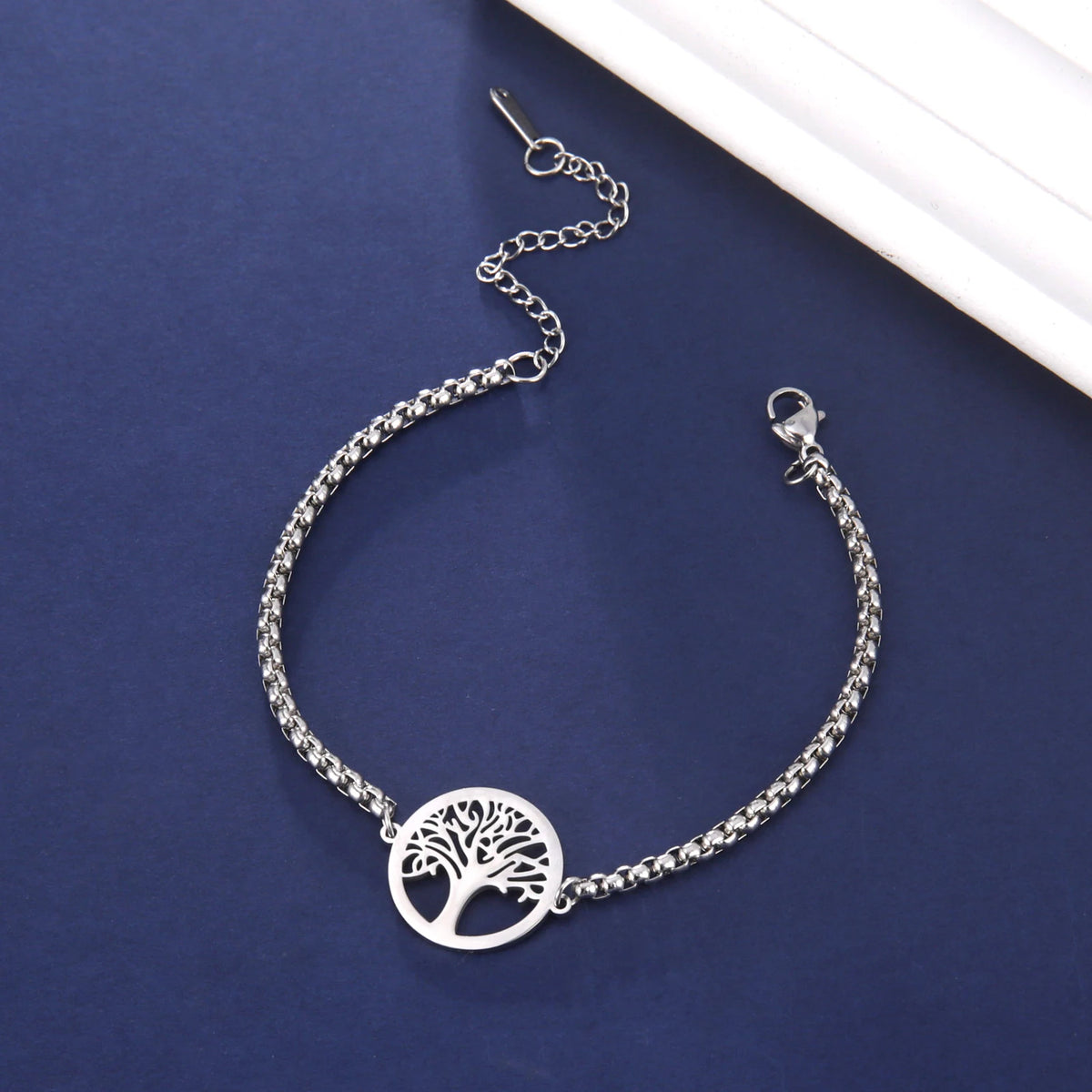 Pulsera de Acero con Árbol de la Vida