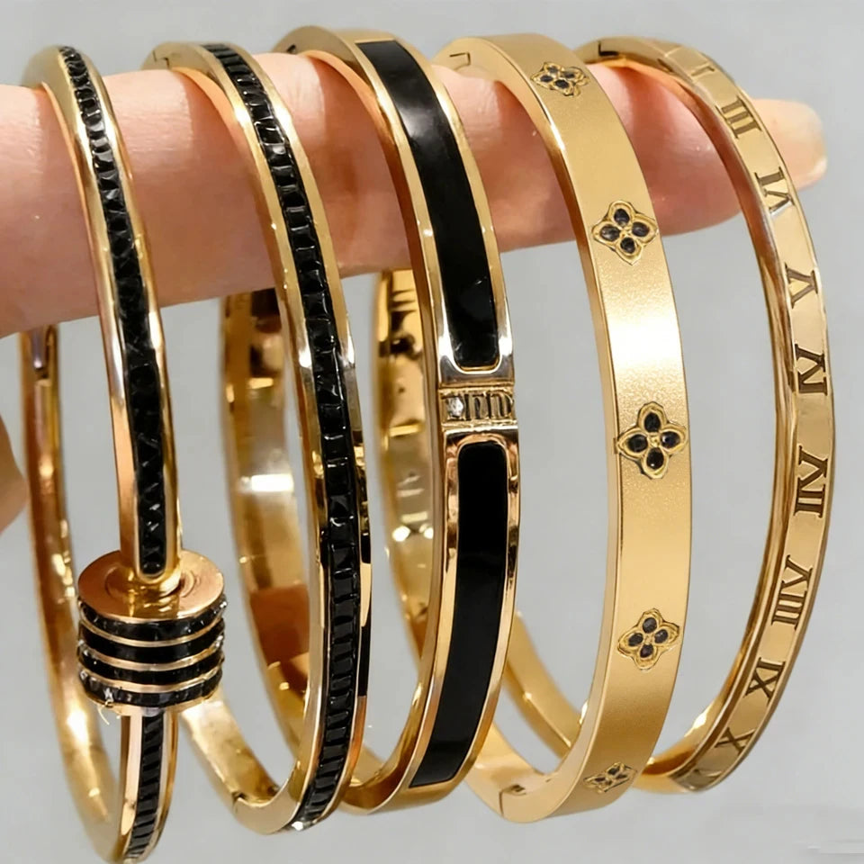 Set de Pulseras Apilables con Circonitas