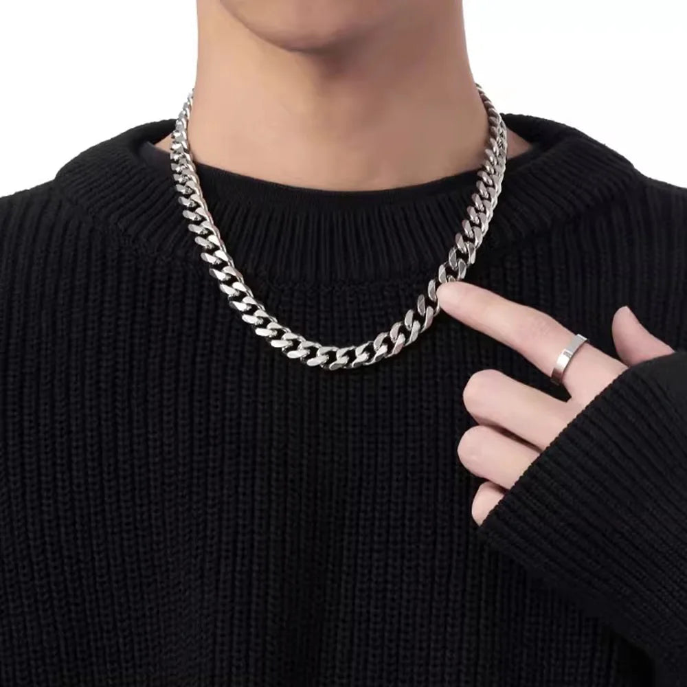 Collar de Cadena Cubana de Acero