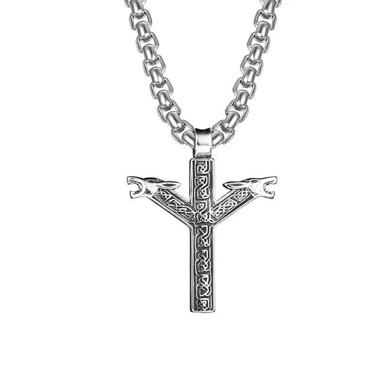 Collar de Acero con Cruz