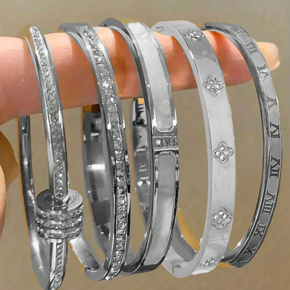 Set de Pulseras Apilables con Circonitas