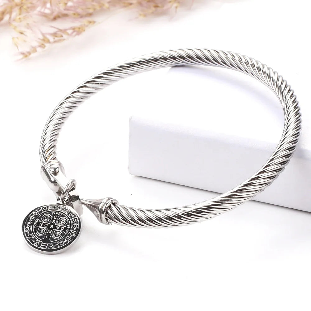 Pulsera de Acero con Concha Negra