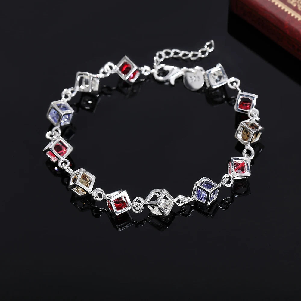 Pulsera de Plata 925 con Celosía de Circón