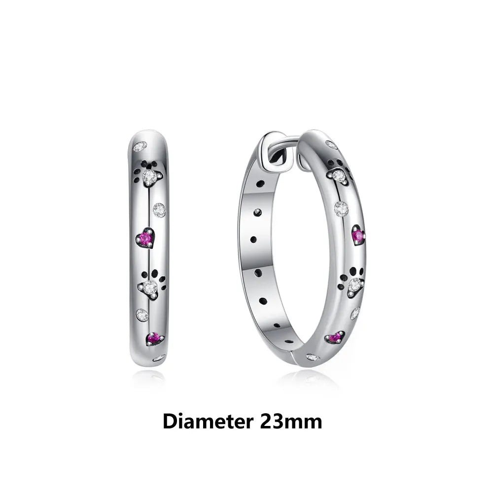 Aros de Corazón de Plata 925 en Oro Rosa