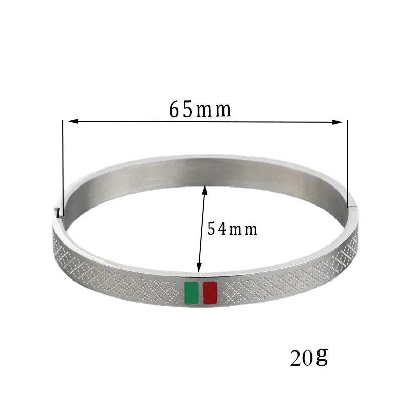 Brazalete Elegante de Acero para Pareja