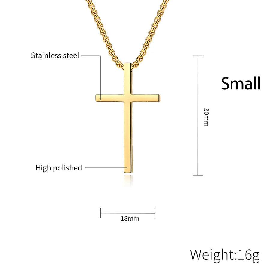 Collar de Acero con Cruz