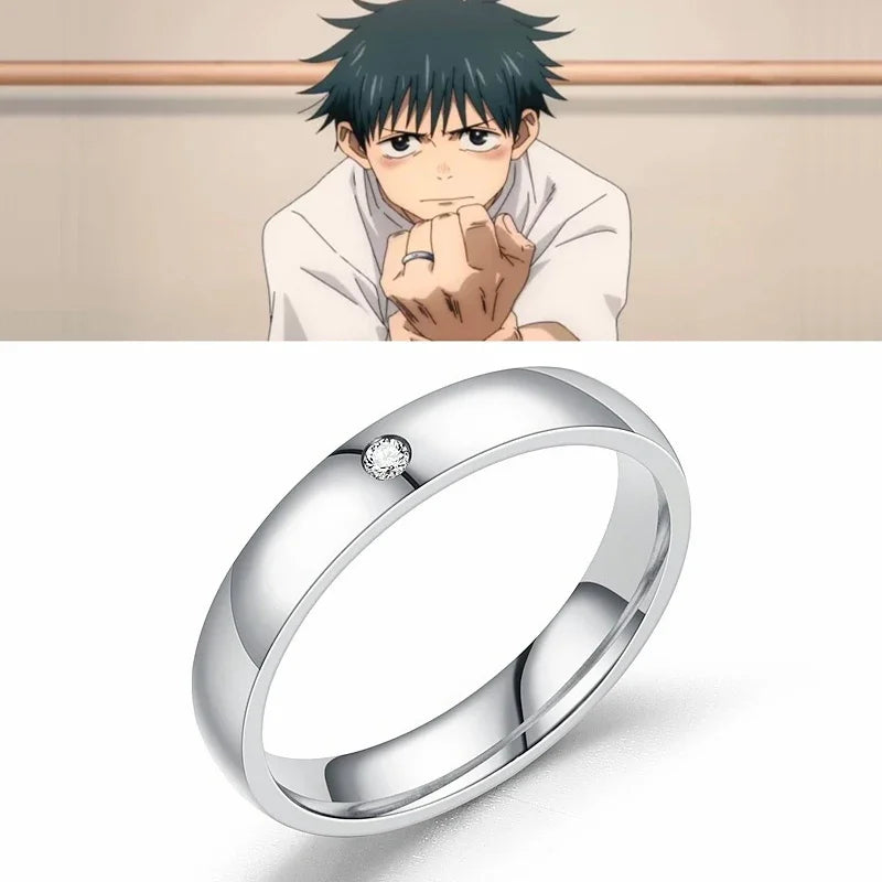 Anillo de Acero Estilo Anime de 4 mm