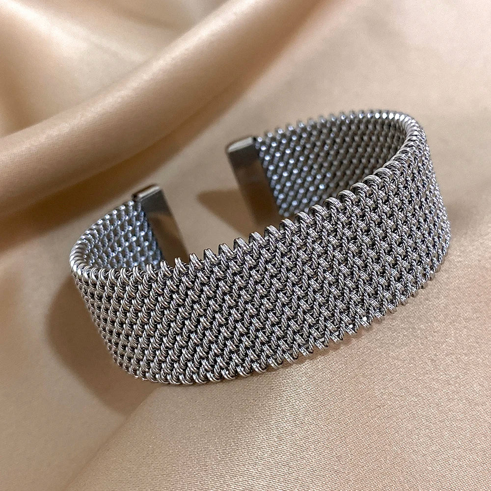 Brazalete Vintage de Malla Trenzada