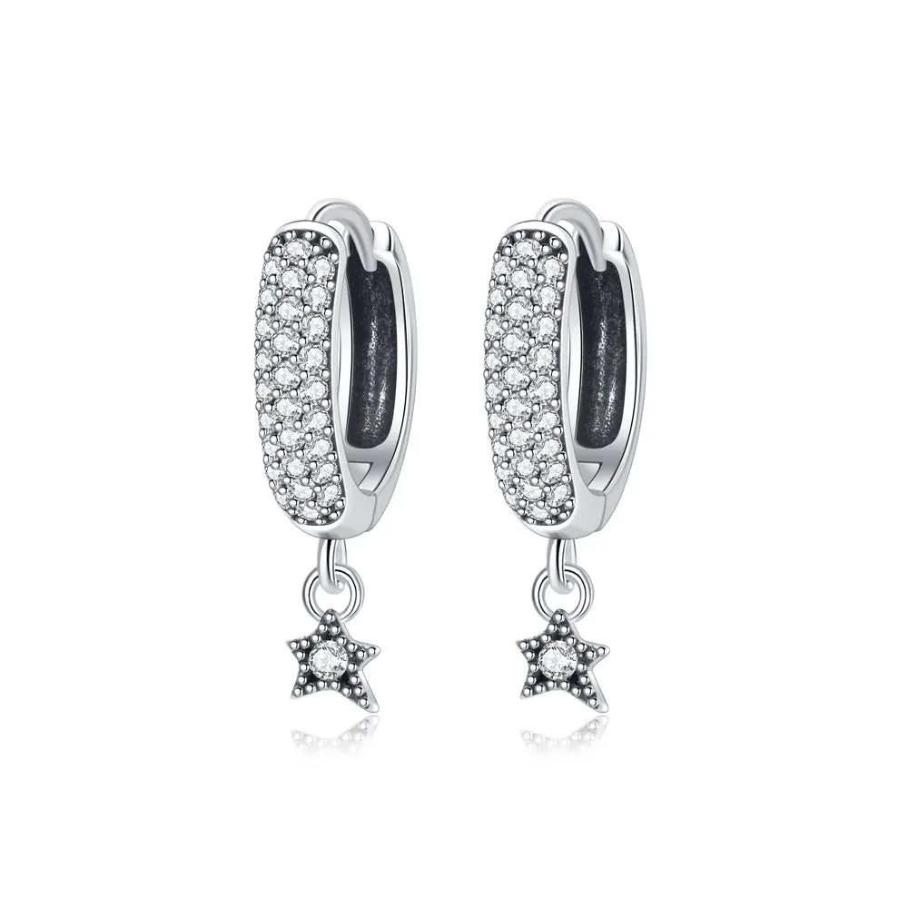 Aros de Corazón de Plata 925 en Oro Rosa