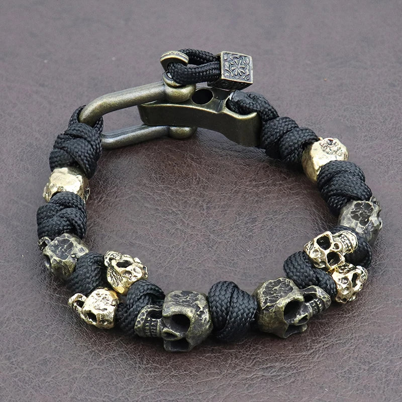 Pulsera Ajustable Vintage con Calavera