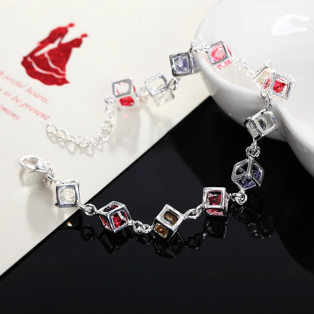 Pulsera de Plata 925 con Celosía de Circón