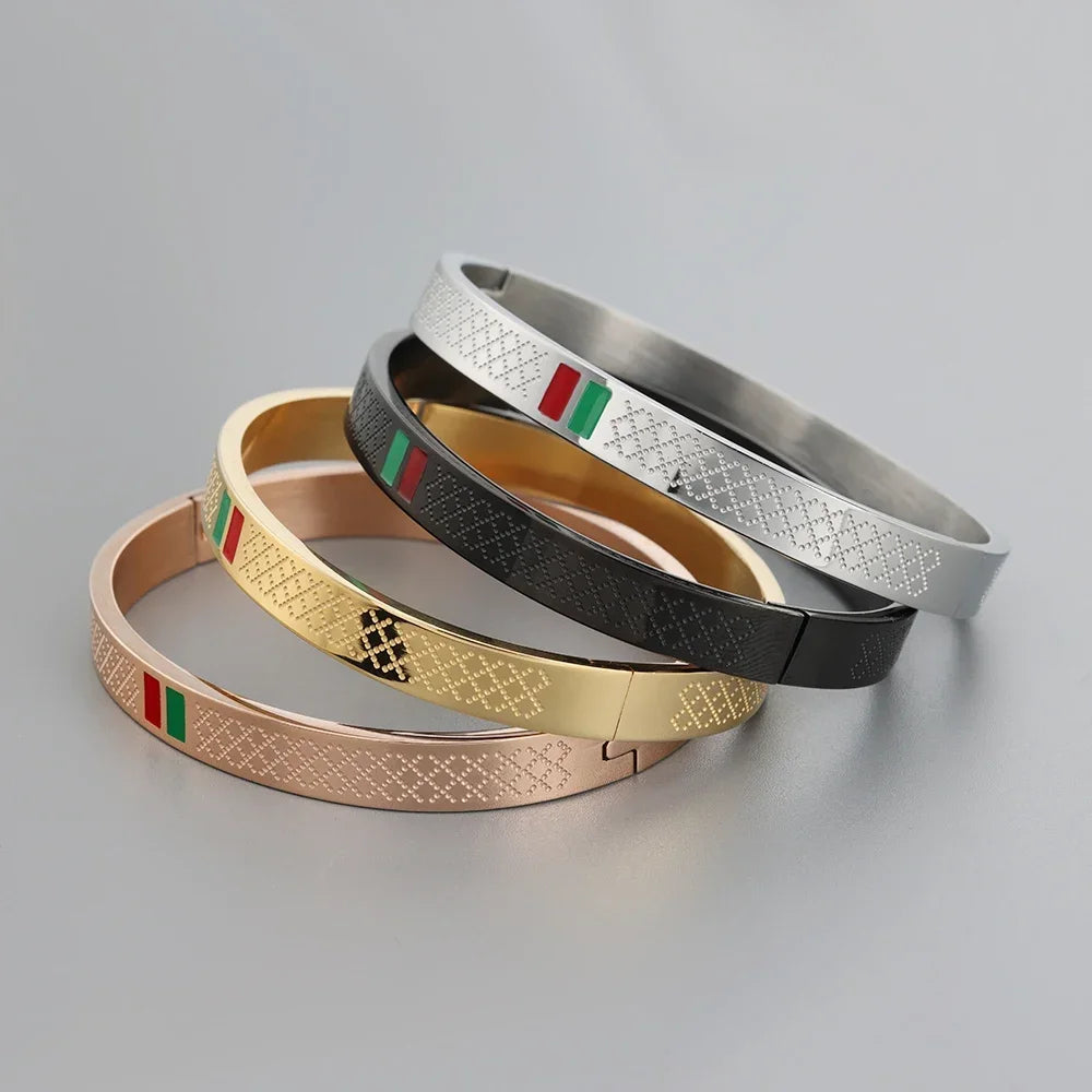 Brazalete Elegante de Acero para Pareja