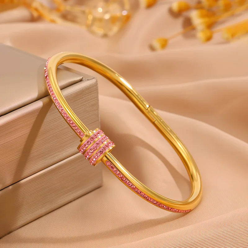 Set de Pulseras Apilables con Circonitas