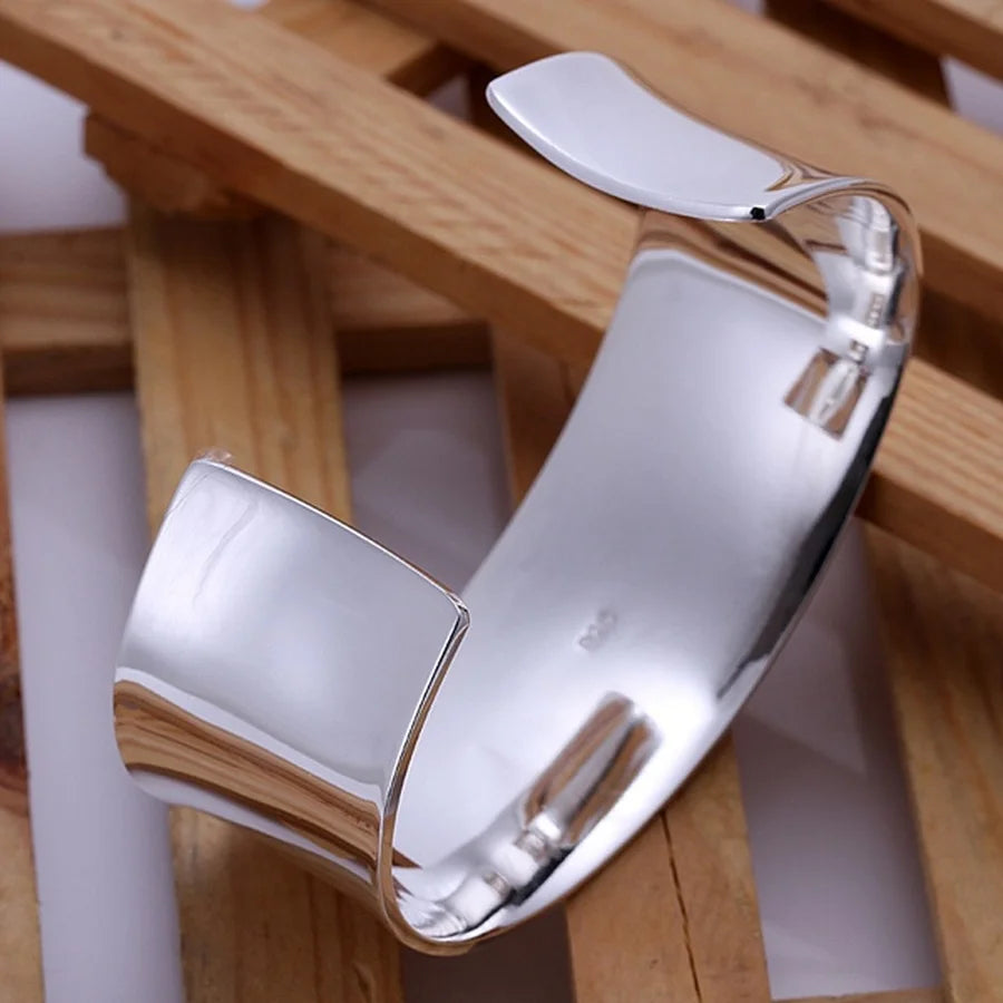 Brazalete Liso de Plata 925