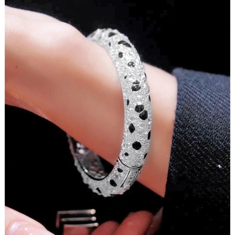 Pulsera de Plata 925 con Diseño Leopardo