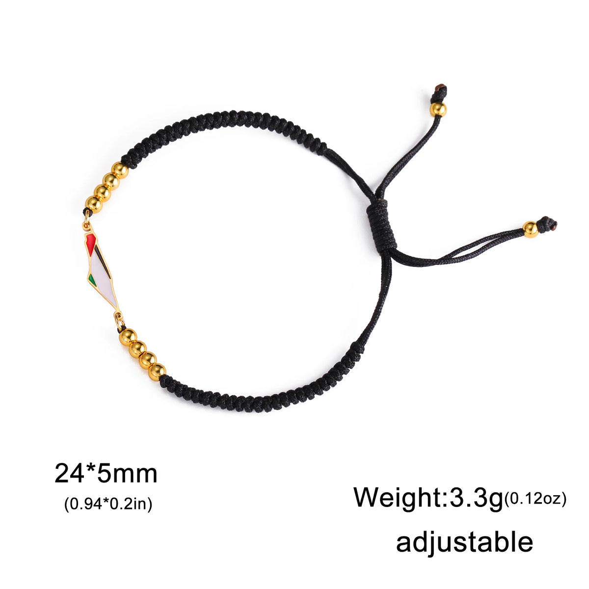 Pulsera Doble de Acero con Mapa de Palestina