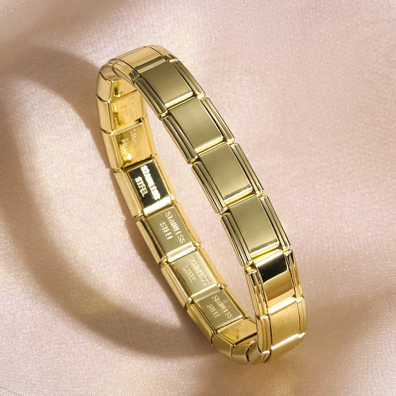 Pulsera Modular Italiana de Acero de 9 mm