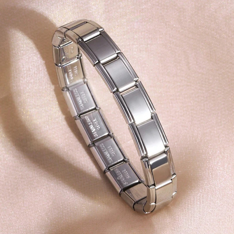 Pulsera Modular Italiana de Acero de 9 mm
