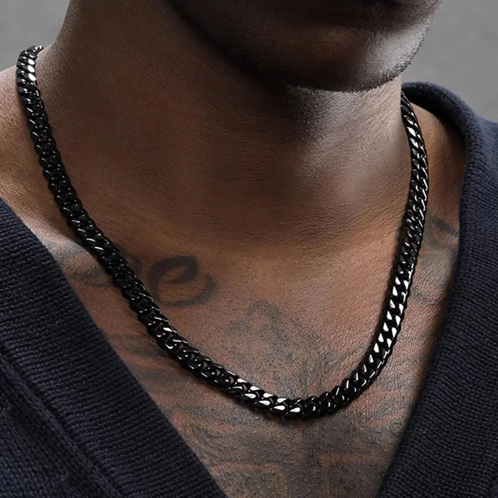 Collar de Cadena Cubana de Acero