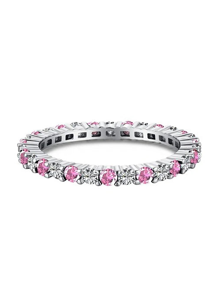 Anillo Apilable de Plata 925 con Circonitas