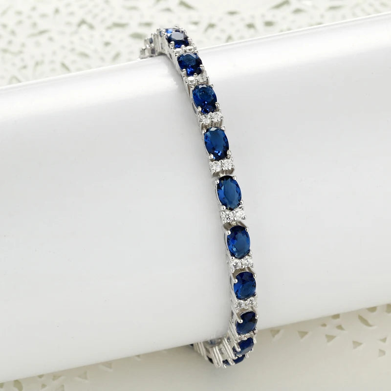 Pulsera de Plata 925 con Zafiro